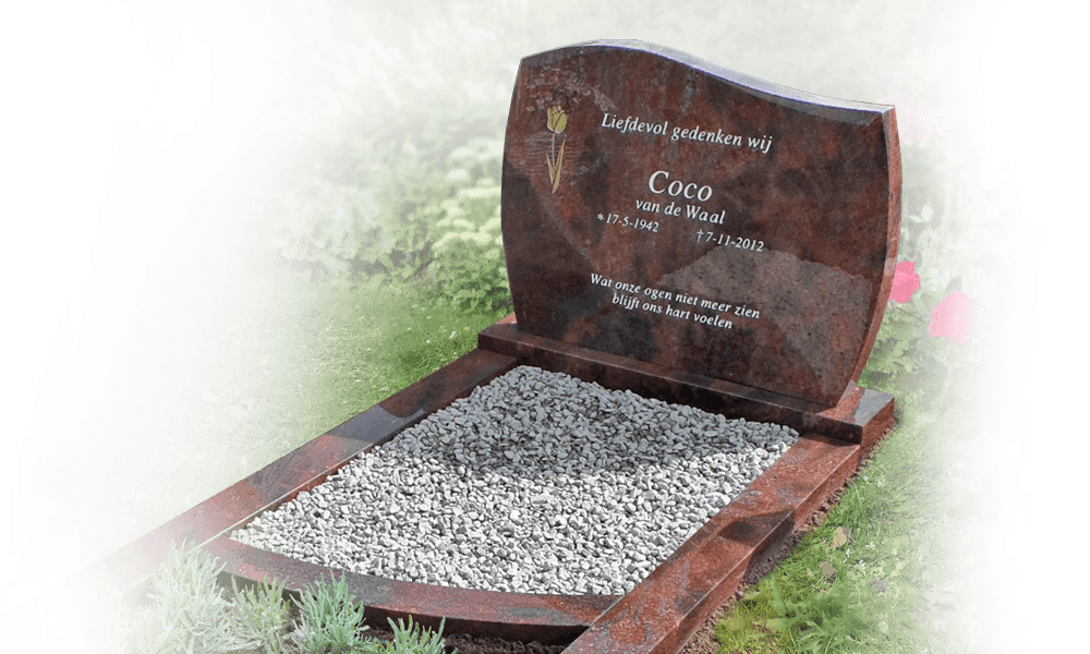 grafstenen golfkop lettersteen