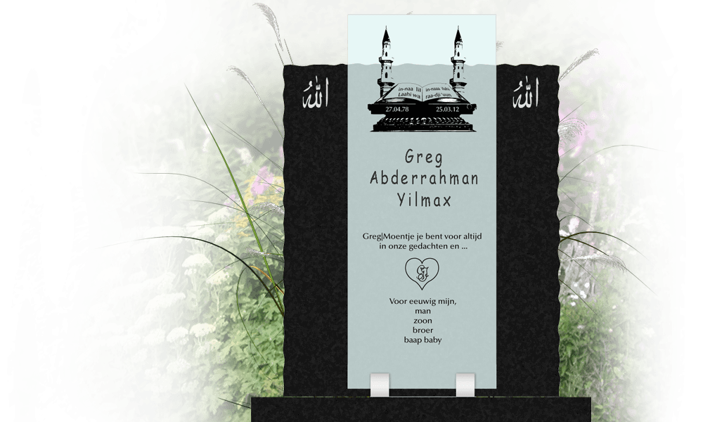 islamitische grafstenen beletteringsvoorstel