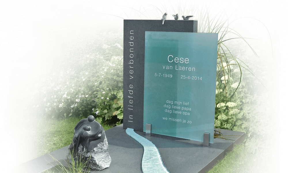 grafmonumenten drenthe natuursteen met glas