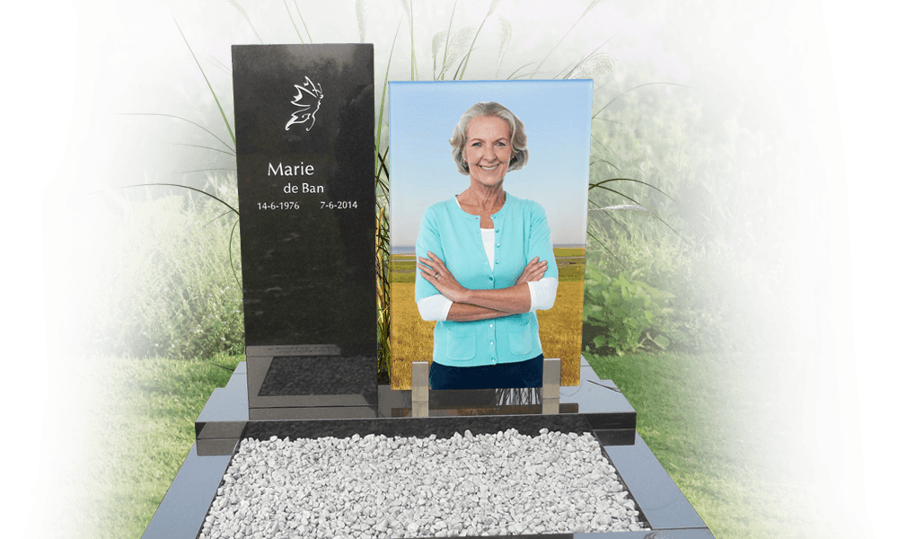 foto op grafsteen natuurgetrouwe afbeelding