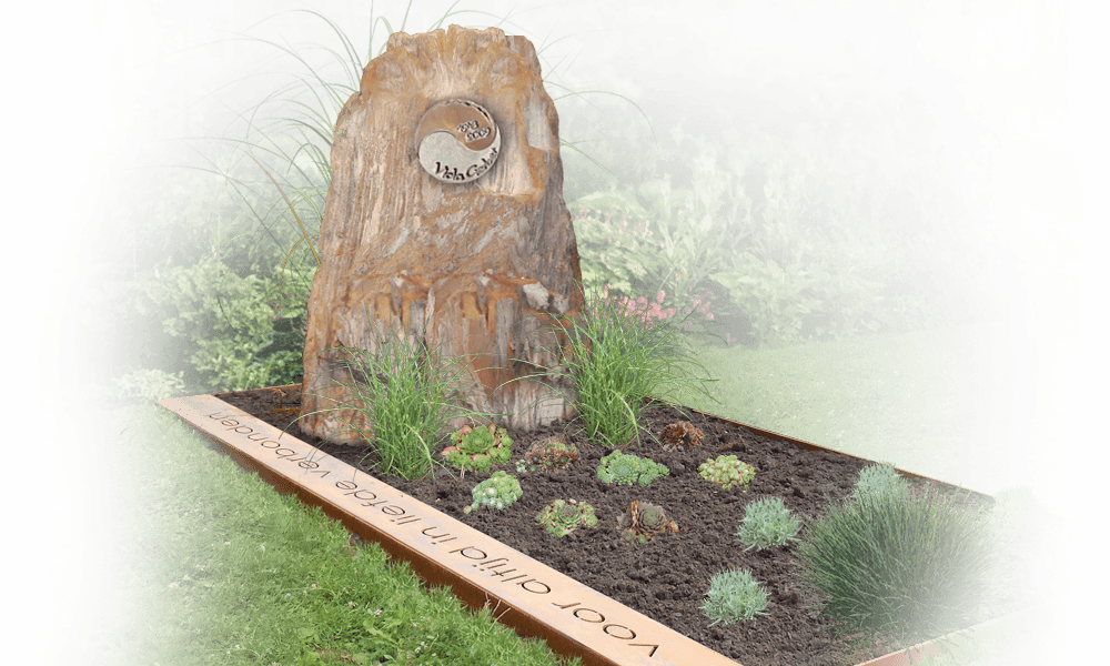 grafsteen versteend hout natuurbegraafplaats
