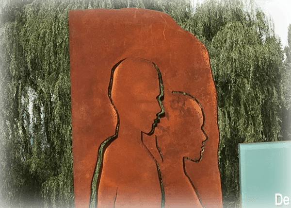 gedenkplek donoren hofwijk silhouette cortenstaal