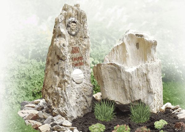 garantie grafsteen versteend hout