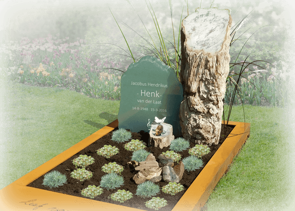 garantie grafsteen versteend hout