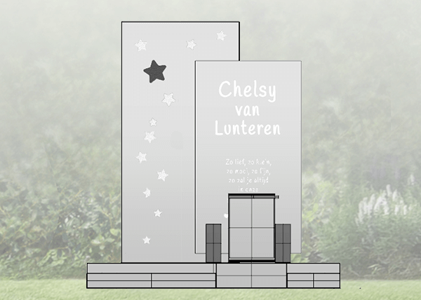 lay-out voorstel grafmonument
