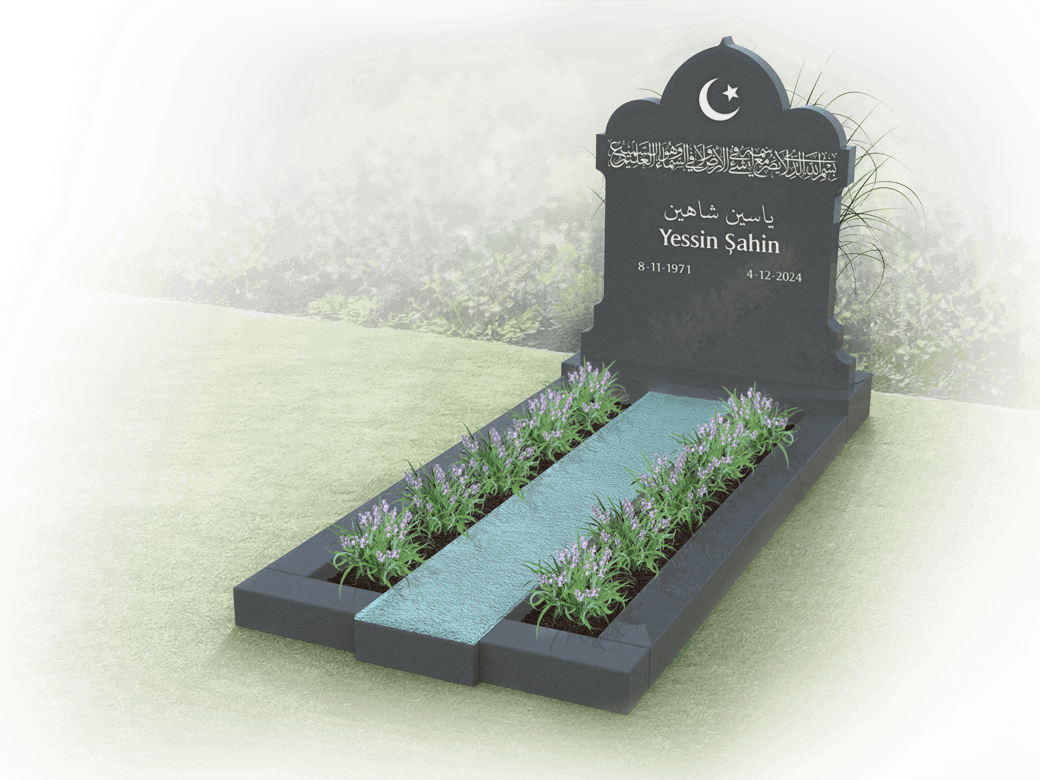 islamitische grafsteen golfkop lettersteen