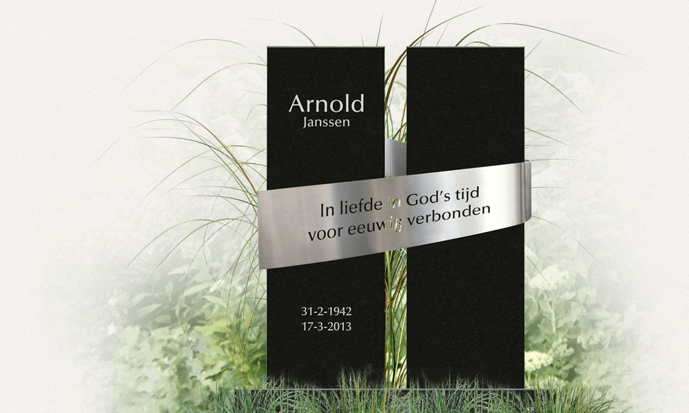 natuursteen grafsteen lay-out belettering