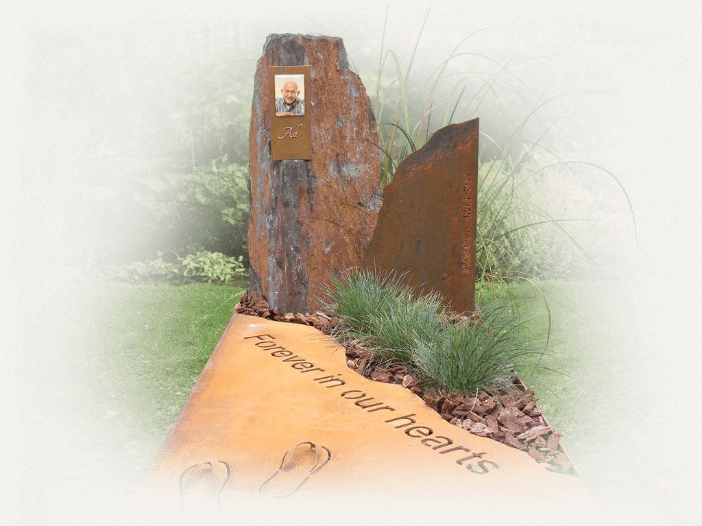cortenstaal grafmonument natuurlijk