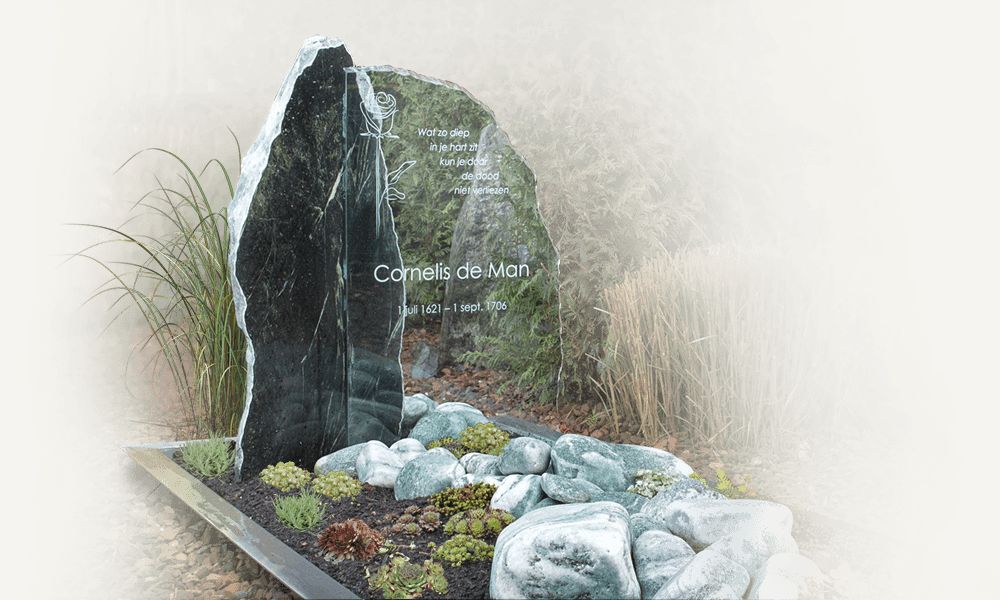 glazen grafmonumenten voorbeelden in het echt bekijken