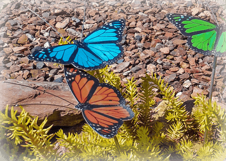 kindergraf decoratie aluminium vlinders
