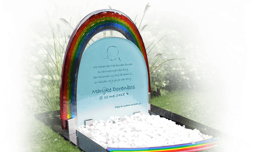 kindergraf decoratie regenboog glas