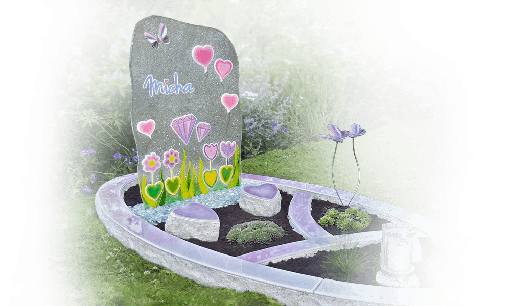 kindermonument kleurrijk en speels glas hartjes liefdevolle gedenkplaat