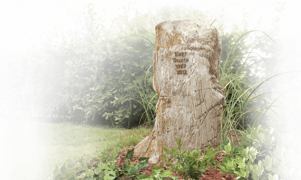 puur natuur collectie grafsteen versteend hout