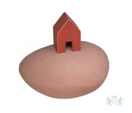  Zielenhuisje kleine urn 0,35L - Roze met rood