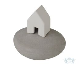  Zielenhuisje mini urn 0,04L - Lichtgrijs met wit