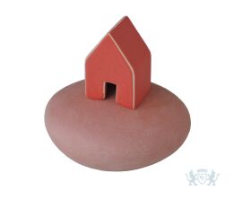  Zielenhuisje mini urn 0,04L - Roze met rood