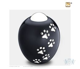 Adore Medium Pet Urn Midnight and Pol Silver
