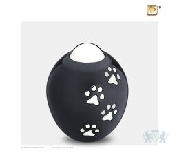 Adore Small Pet Urn Midnight and Pol Silver