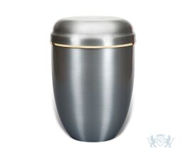 Aluminium urn met dun goud randje