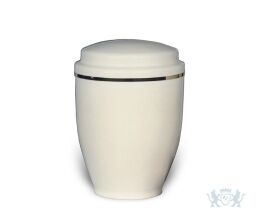 Aluminium urn met gouden randje
