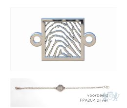 Armband met Jasseron Vierkant
