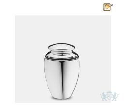 ArtDeco Keepsake Urn Pol Silver
