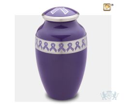 Awareness Adult Urn Purple and Bru Pewter