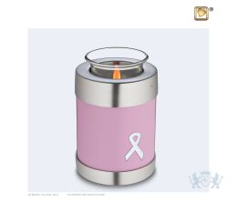 Awareness Tealight Urn Pink and Bru Pewter