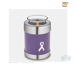 Awareness Tealight Urn Purple and Bru Pewter