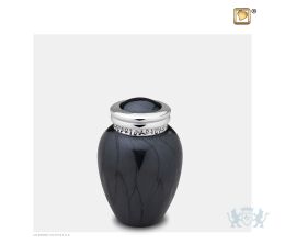 Blessing Keepsake Urn Pearl Midnight and Pol Silver