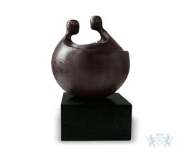 Bronze mini urn omhelzing mensen