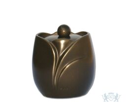 Bronzen mini urn in bloemvorm