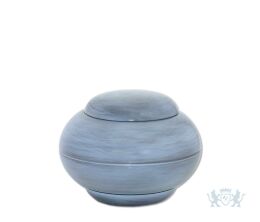 Bronzen mini urn met blauwe patina
