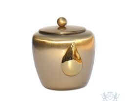 Bronzen mini urn met druppel