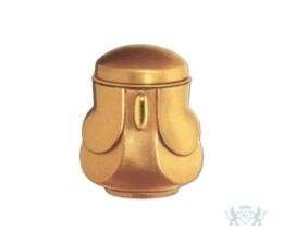 Bronzen mini urn met unieke decoratie