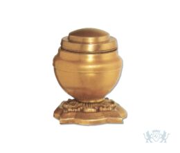 Bronzen mini urn op standaard