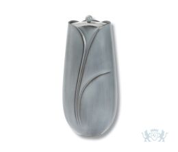 Bronzen urn met licht grijze patina