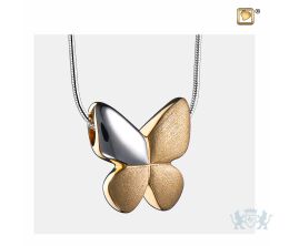 Butterfly Ashes Pendant Bru Silver and Gold Vermeil