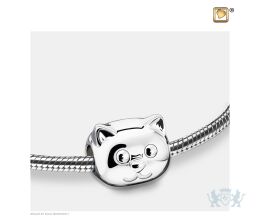 CatFace Ashes Bead Pol Silver