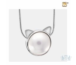 CatPearl Ashes Pendant Pol Silver