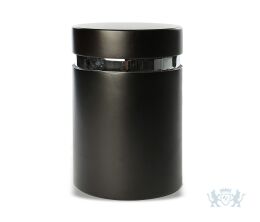 Cilinder urn van zwart hout