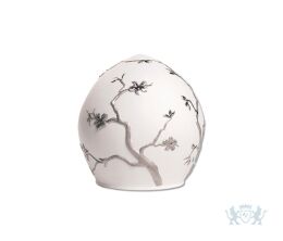 Cremekleurige urn met takken als decoratie | 3L