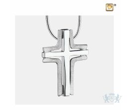 Cross Elegant Ashes Pendant Bru Silver