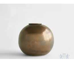 DIONA – handgemaakte urn in koperkleurig metallic keramiek