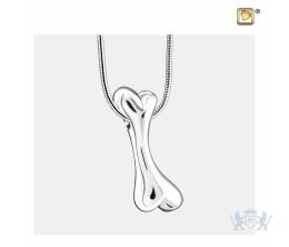 DogBone Ashes Pendant Pol Silver
