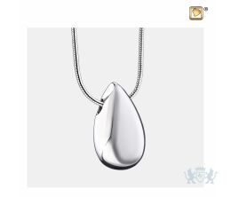 Drop Ashes Pendant Pol Silver