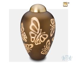 Elegant Butterfly Adult Urn Bronze and Bru Gold