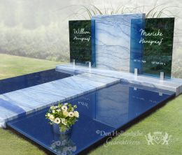 Familiegraf van Azul Macauba en glas