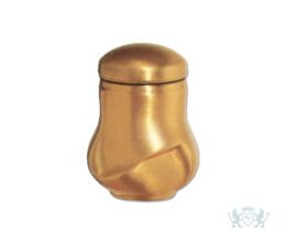 Fraai gedecoreerde bronzen mini urn