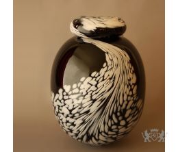 Glazen urn 'Waterval' / Standaard hoog